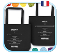 Crochet Tricot Dictionnaire Sac Cabas Noir LINK - FROGandTOAD Créations